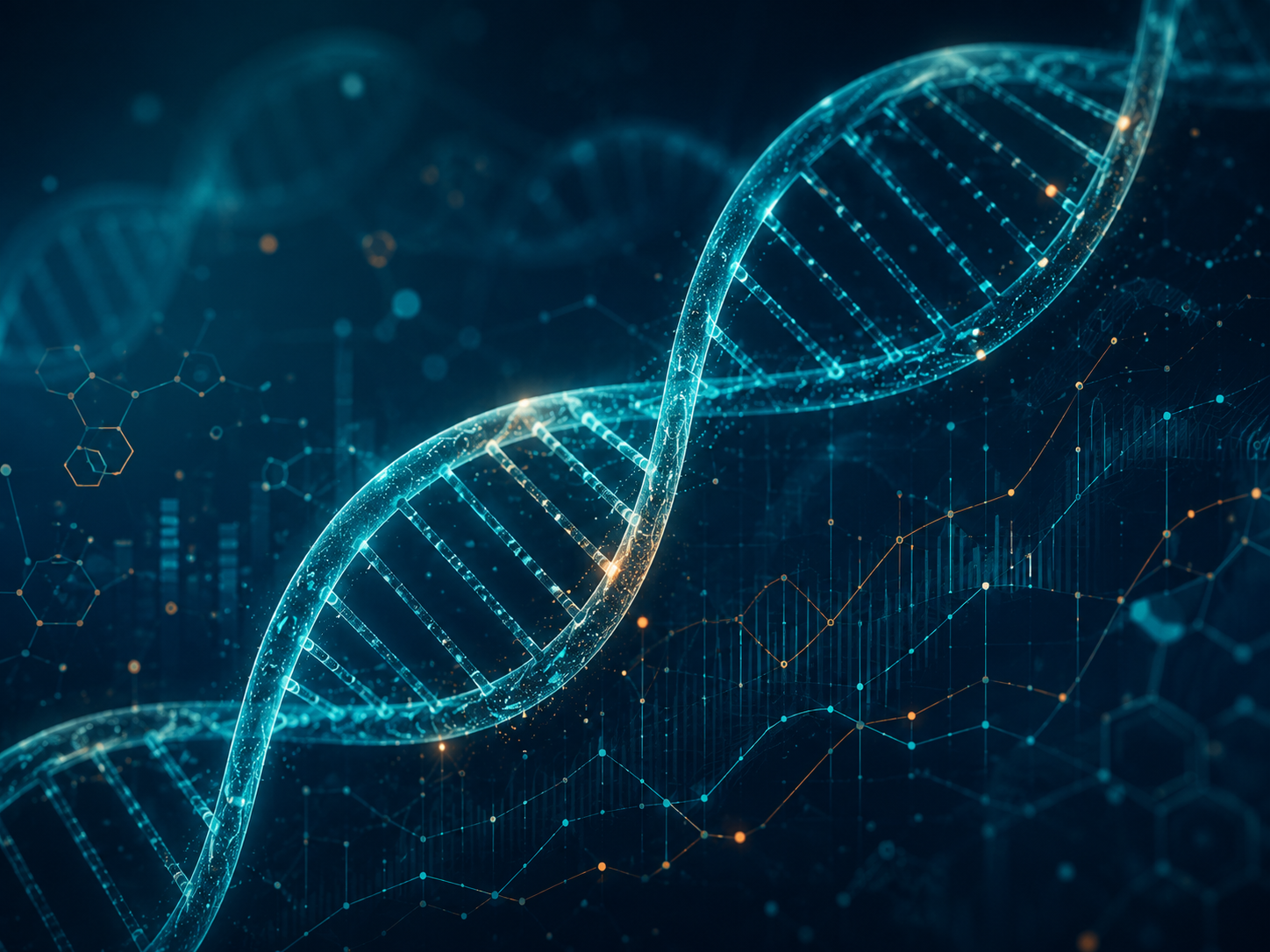 A DNA double helix representing scientific research and evidence